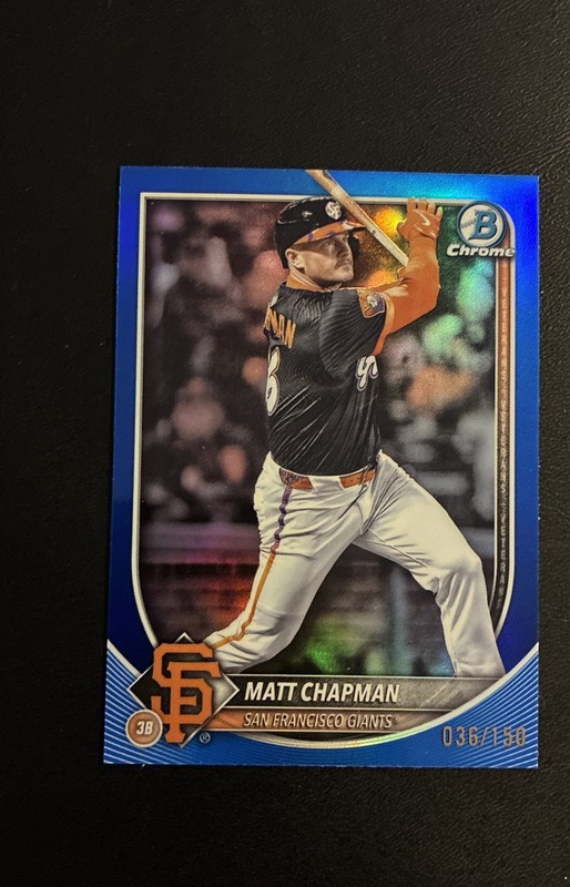 2025 Bowman Chrome - Matt Chapman, Matt Chapman #49 Blue Refractor 36/150