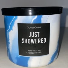Goose Creek Candle JUST SHOWERED 14.5 Oz Triple Wick Tumbler