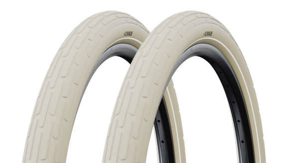 2X Schwalbe Motion Fat Frank Creme 27.5 X 2.35 - 60-584 Reifen-image