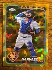 Omar Narvaez - 2024 Topps Chrome Update - Mets - Sapphire Gold Refractor  /50