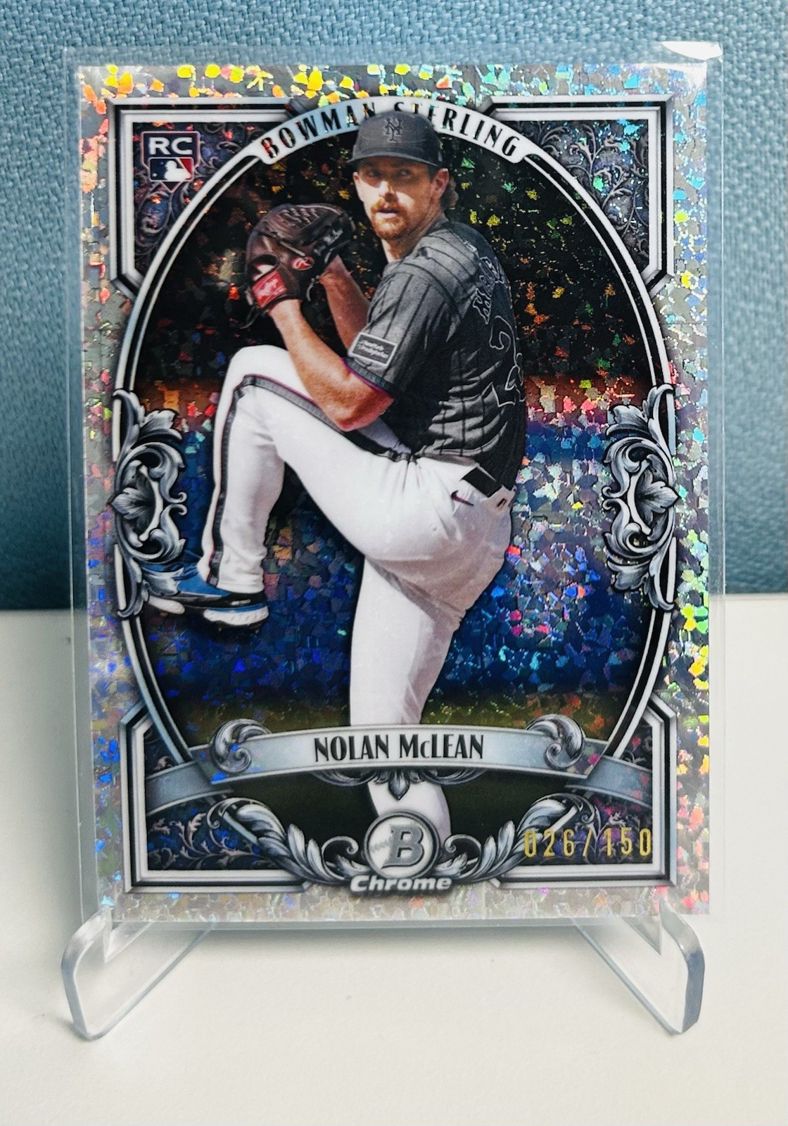 2026 Bowman Nolan McLean Bowman Sterling Mini Diamond /150 RC - JERSEY MATCH