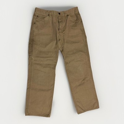 Vintage C.E. Schmidt Pants Mens 36x32 Brown Carpenter Canvas Utility Loop Skater
