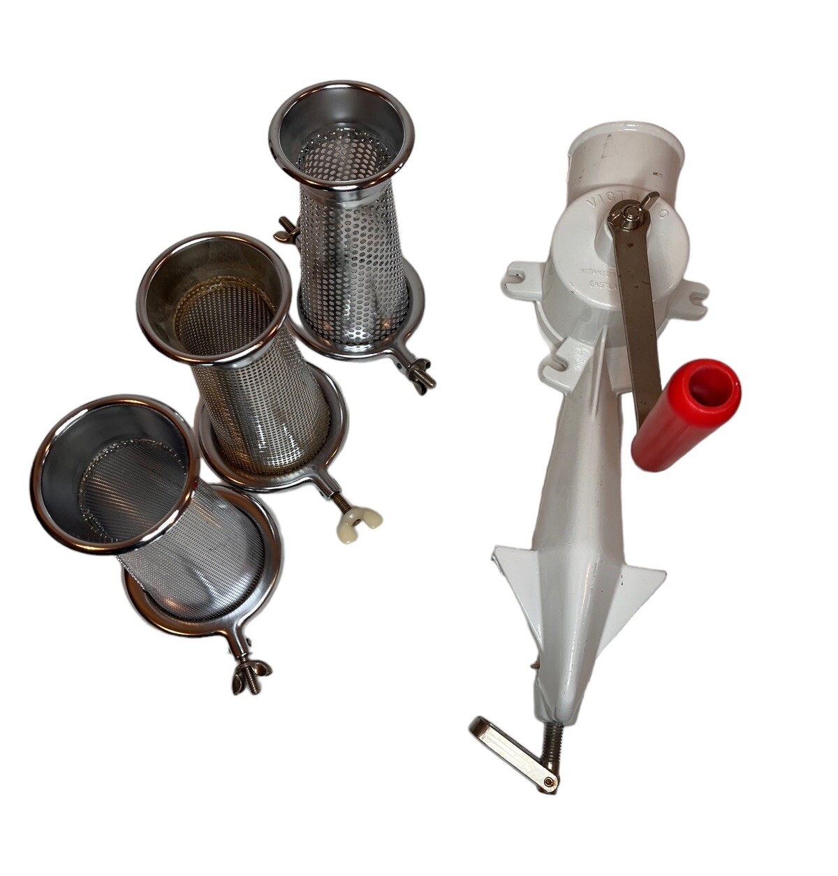 Vitantonio Victorio Strainer No. 200 Body, Handle, Spring, & 3