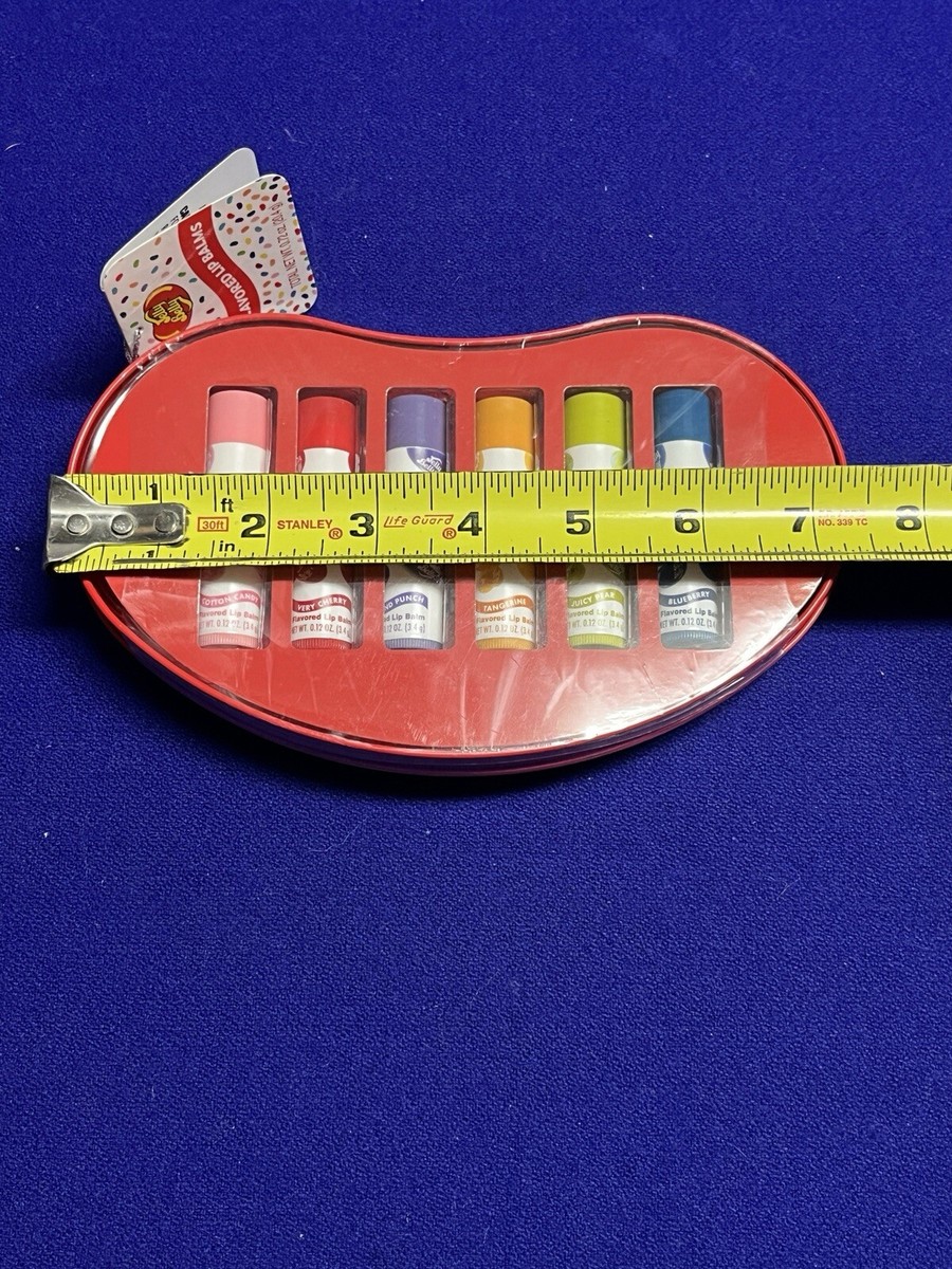 Jelly Belly 6 Piece Flavored Lip Balms in Jelly Bean Shaped Tin