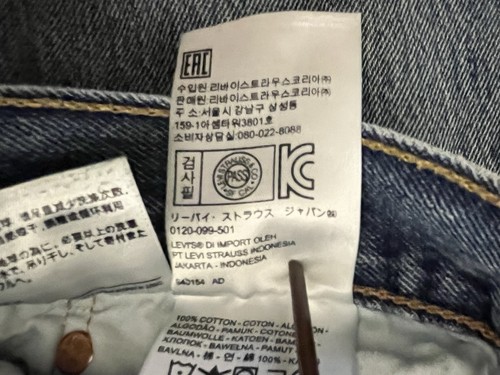 Levi's 501 Straight Leg Blue Denim Jeans Men's 34x30 100% Cotton - Picture 11 of 19