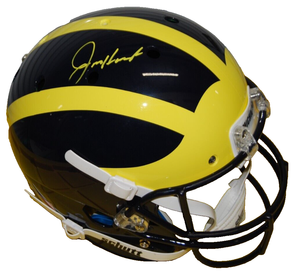 JIM HARBAUGH signed (MICHIGAN WOLVERINES) F/S replica football helmet BECKETT 