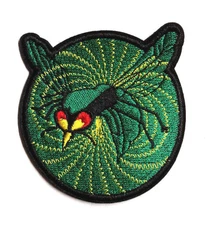 Green Hornet Sting Logo  3"  Wide Green Patch- USA Mailed (MIPA-GrHornet)