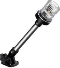 12 Inches Led Anchor Navigation Lights, White Fold down Boat Stern Light, 3 NM V