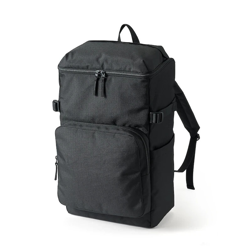 Less Tiring Water Repellent Toploader Backpack | MUJI USA Black Less Tiring Water Repellent Toploader Backpack | MUJI USA Black