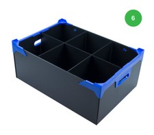 Glassware Storage Boxes Totes Crates Glassjacks - Black - Various Sizes 