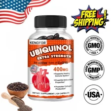 CoQ10 Ubiquinol 400mg Supplement 30 To 120 Softgels Reduce Wrinkles Improve Skin