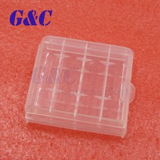Portable Hard Plastic Translucent Case Holder Storage case For 4X AA AAA Battery