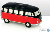 Ceramic Money Box - Vw Campervan Red / Black (official Vw Licensed) Ceramic Money Box - Vw Campervan Red / Black (official Vw Licensed)