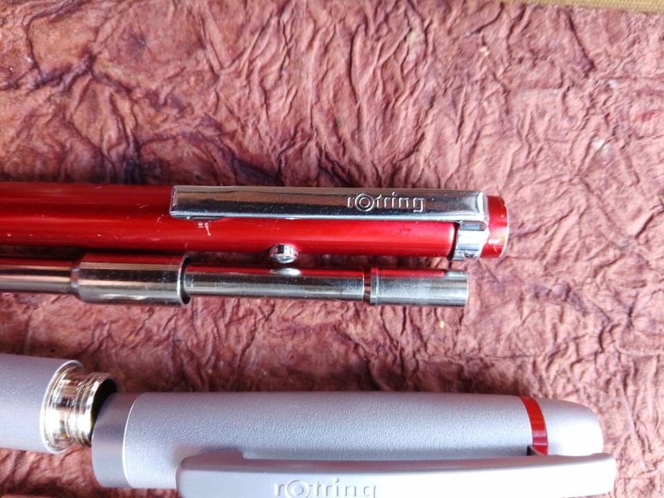 ROTRING lot for Parts or repair: MECHANICAL PENCIL + 2 Ballpoint pens ...