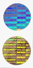 100 SV25 Hologram 1" Circle Security Warranty Void Tamper Evident Labels