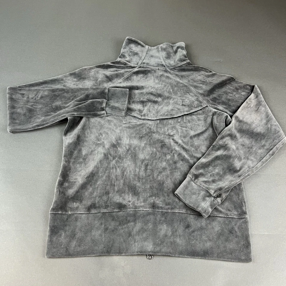 Chaqueta deportiva Nike de terciopelo gris vintage para mujer talla mediana Foto 2 de 4