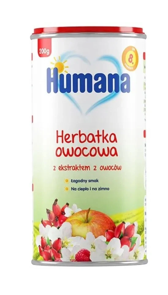 HIPP HUMANA Owocowa INSTANT BABY TEA Fruit Good Night Fennel Natal Exp 03/2026