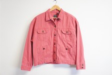 Vtg 90's Liz Wear Pink Work Field Cotton Jacket Size L