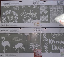4 new Martha Stewart Adhesive Laser Cut Stencil 12” x 7 3/4 flamingo dream