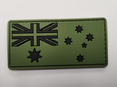 AUSTRALIAN FLAG Hook and Loop Patch Badge Rubber PVC 3D Morale