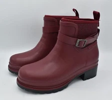 Muck Boot Company Womens Size 7 Liberty Burgundy Waterproof Rubber Ankle Boots