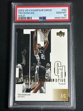 2002 UD Championship Drive Gold Tim Duncan #82 PSA 10 GEM MINT Spurs /125 POP 1