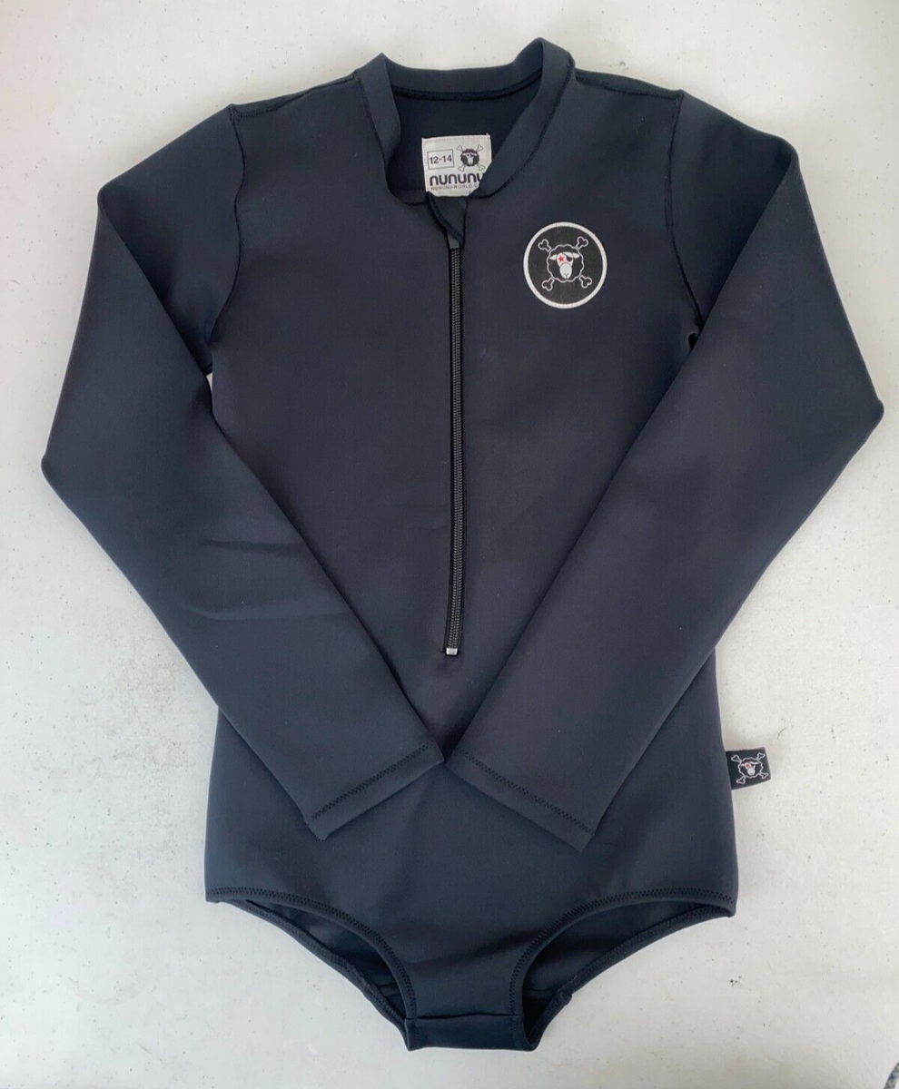 Nunu Girls Long Sleeve One Piece Swimsuit Black Size 12-14 | eBay