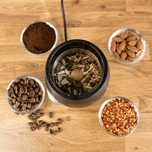 Electric Spice Coffee Nut Seed Herb Grinder Crusher Mill Blender Steel Blades