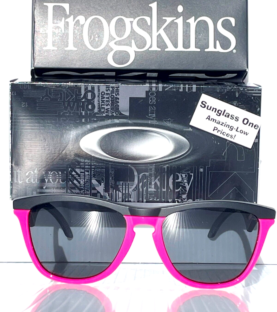 Oakley FROGSKINS HYBRID Black Neon Pink POLARIZED Galaxy Black