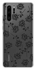 Coque en silicone imprimée compatible Huawei P30 Pro Roses noires
