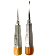 GERMAN DENTAL ELEVATOR EXTRACTING LUXATING APICAL ROOT ELEVATOR S1MM,C1MM GOLD