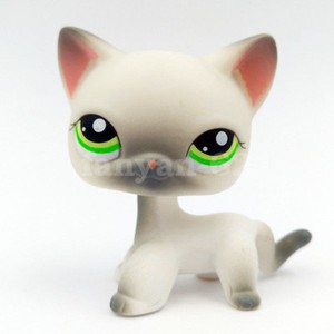Lps Toys Littlest Pet Shop Grey White Short Hair Cat Collection