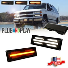Smoked Switchback LED DRL Signal Lights 88-98 GMC Chevy C/K 1500/2500/3500 Truck