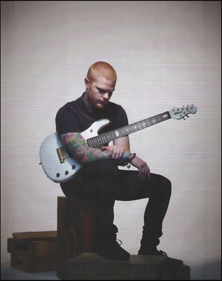 Born of Osiris Lee McKinney Ernie Ball Music Man guitar 8 x 11 pin-up photo