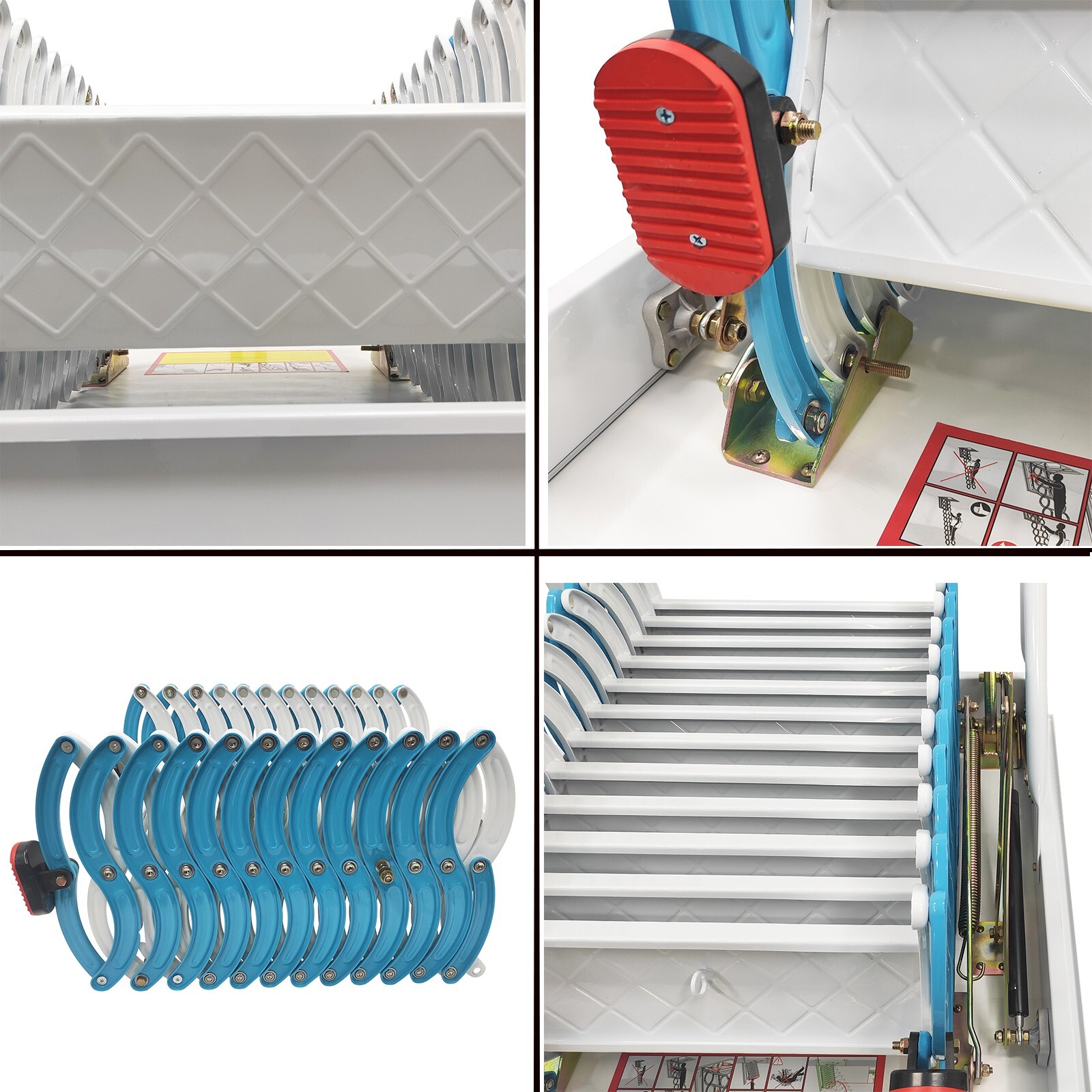 Blue Attic Pull Down Ceiling Ladder Stairs Folding Loft Ladder Stair 27 ...