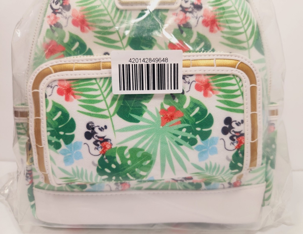 SALE? Disney Parks Loungefly Tropical Summer Mini Backpack Mickey Minnie Mouse Disney Parks Mickey Minnie Summer At The Beach Loungefly  main image 3