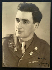 1945 WWII Era US Military Soldier in Uniform Personalized  Dated Photo