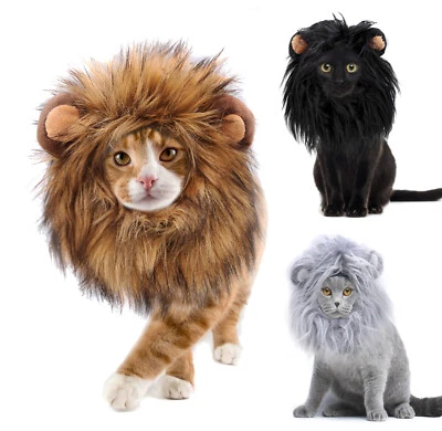 ONMYGOGO Lion Mane for Cats, Funny Halloween Costume for Cats, Snoods for Cats
