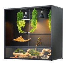 Reptile Enclosure 48x24x46'' Large Reptile Terrarium 230 Gallon Habitat Tank