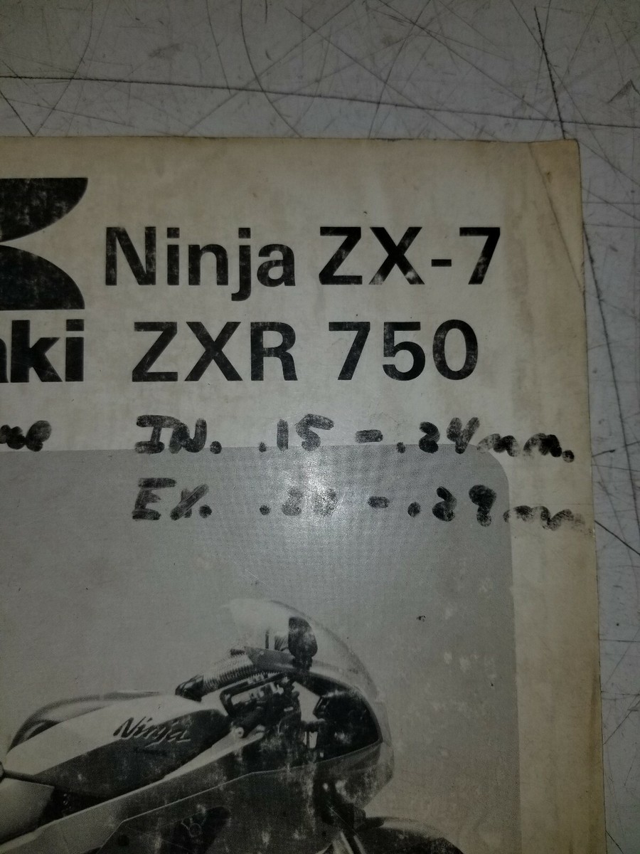 1989 Kawasaki Ninja ZX-7/ ZXR 750 Factory Repair Service Manual | eBay