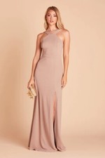 Birdy Grey GENE DRESS CREPE TAUPE XS EXTRA SMALL NEW NWT BRIDESMAID WEDDING