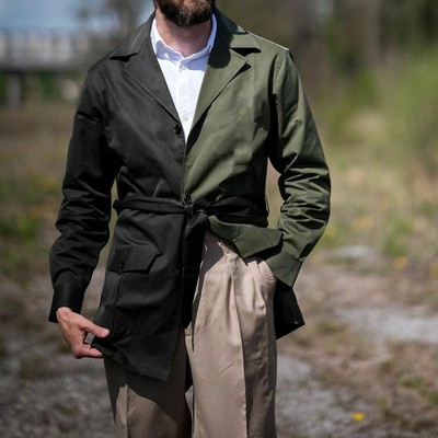 Loose Belt Business Windbreaker Coat | eBay