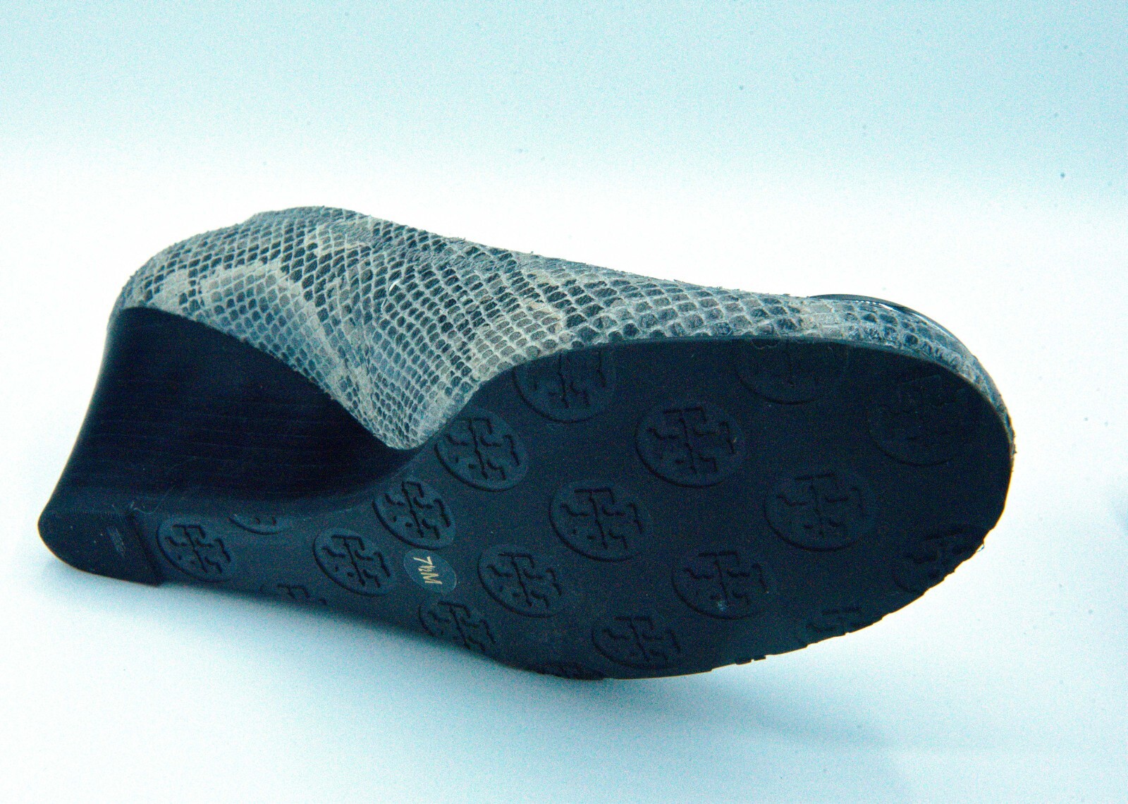 Tory Burch Python Snakeskin Wedges pump heel Size… - image 6