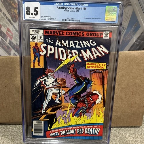 Amazing Spider-Man #184 CGC 8.5  (1978) 🔑 1st White Dragon