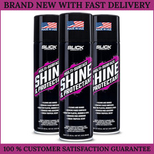 Slick Products 3 Pack Multi-Surface Shine Protectant High Gloss Clear Spray