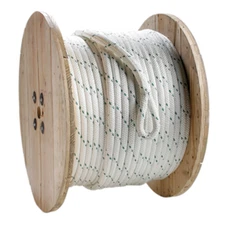 Erin Rope CDB121200 3/8"x1200' White Composite Double Braid Pulling Rope