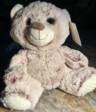 Hugfun International Plush Sitting Teddy Bear Cream/Tan Color 12in SeasonOfLove!