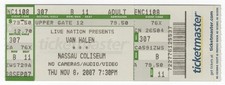 Van Halen 11/8/07 Uniondale LI NY Nassau Coliseum Ticket Stub! Eddie