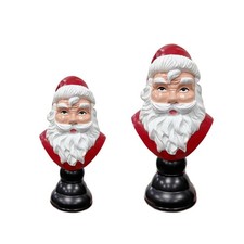 Santa Bust Statue Christmas Figure Decoration for Bedroom Fireplace Cabinet