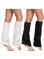 Japanese Style Knit Leg Warmers Kawaii Harajuku Goth Boot Socks 2 Pairs